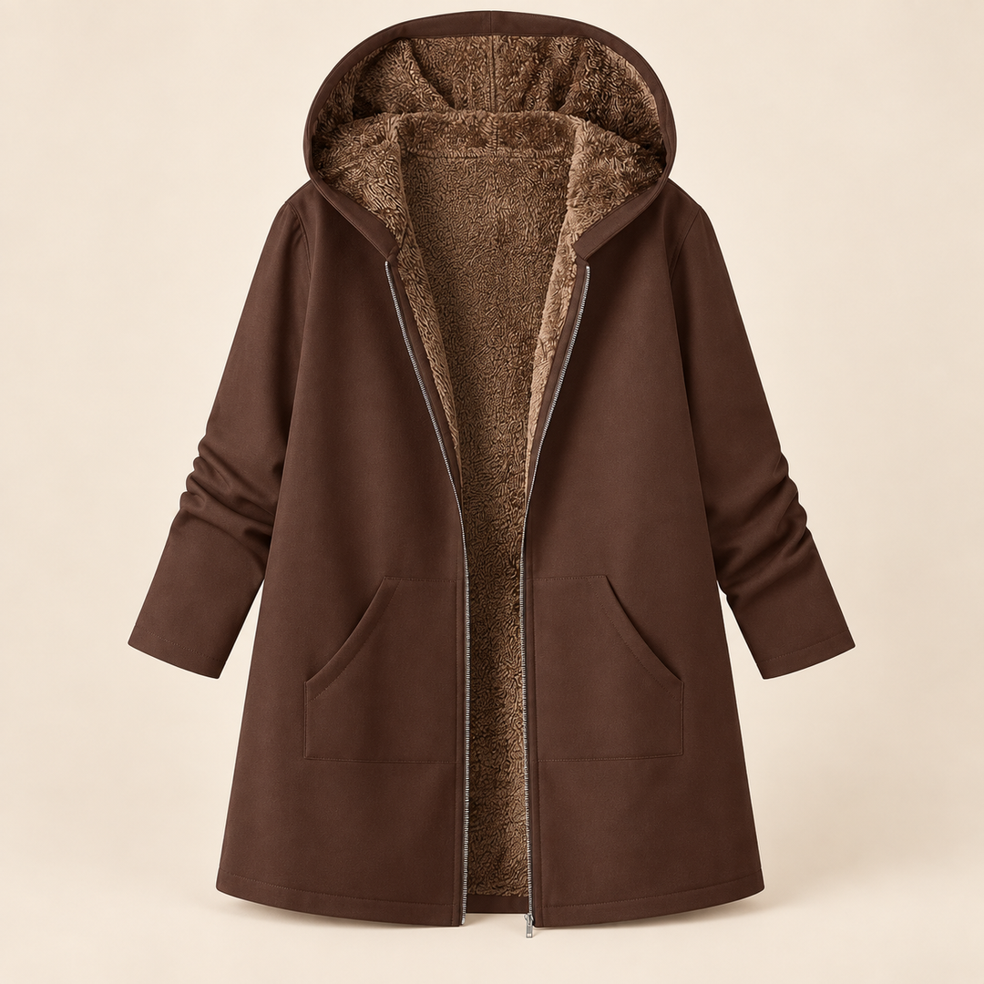 Loretta | Sherpa Lined Hooded Coat