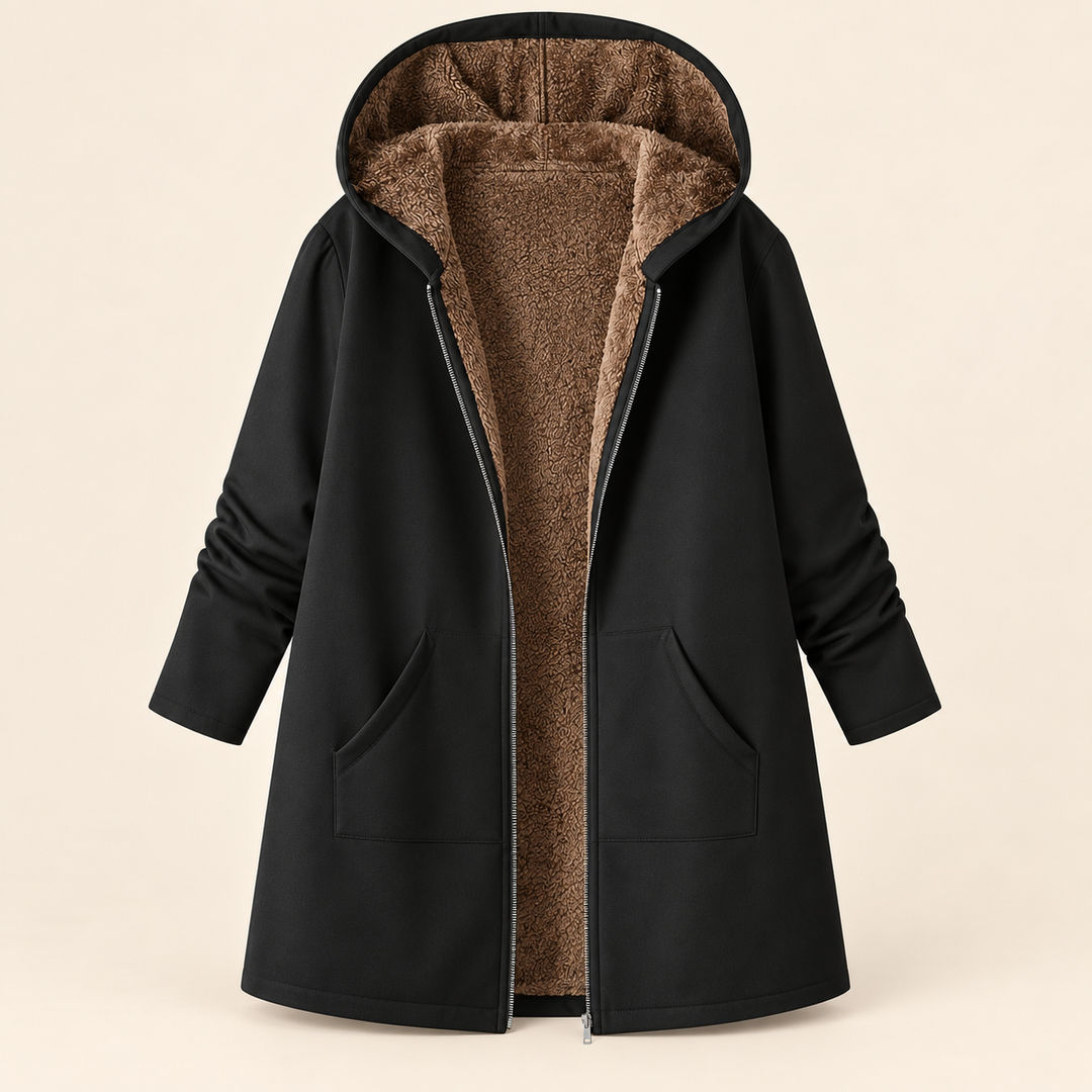 Loretta | Sherpa Lined Hooded Coat