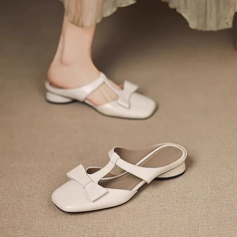 Delia | Bow Mule Sandals