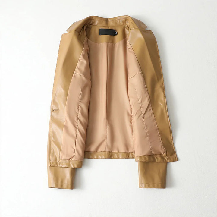 Elise | Faux Leather Blazer