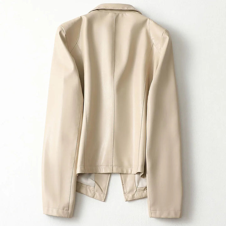 Elise | Faux Leather Blazer
