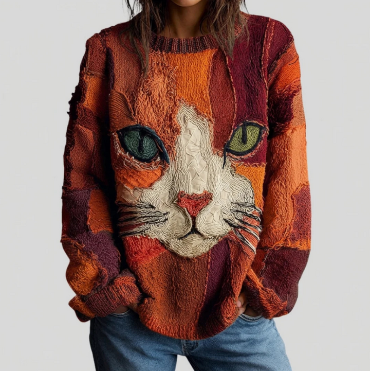 Marnie | Cat Patchwork Sweater