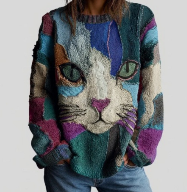 Marnie | Cat Patchwork Sweater