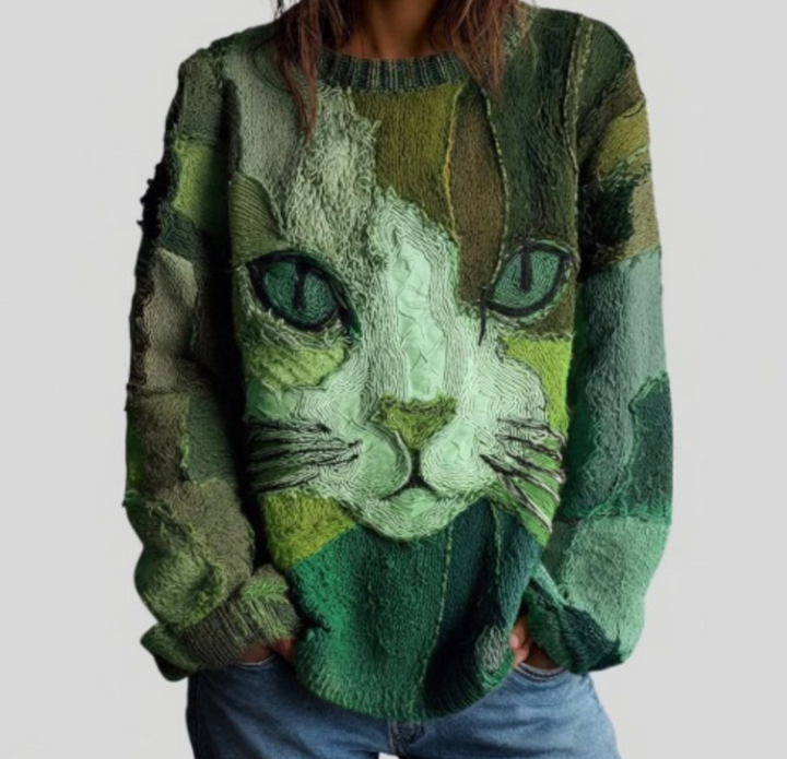 Marnie | Cat Patchwork Sweater
