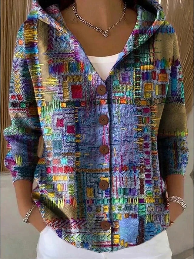 Arielle | Patchwork Knit Cardigan