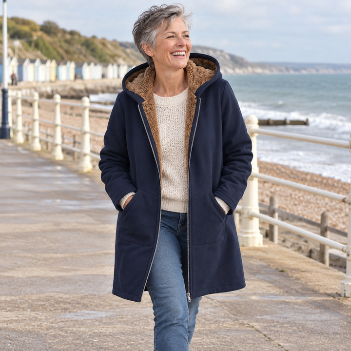 Loretta | Sherpa Lined Hooded Coat