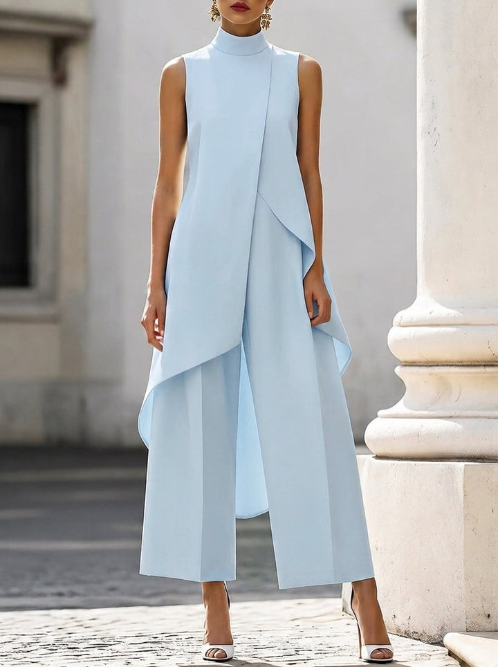 Florence | Layered High-Neck Midi Dress
