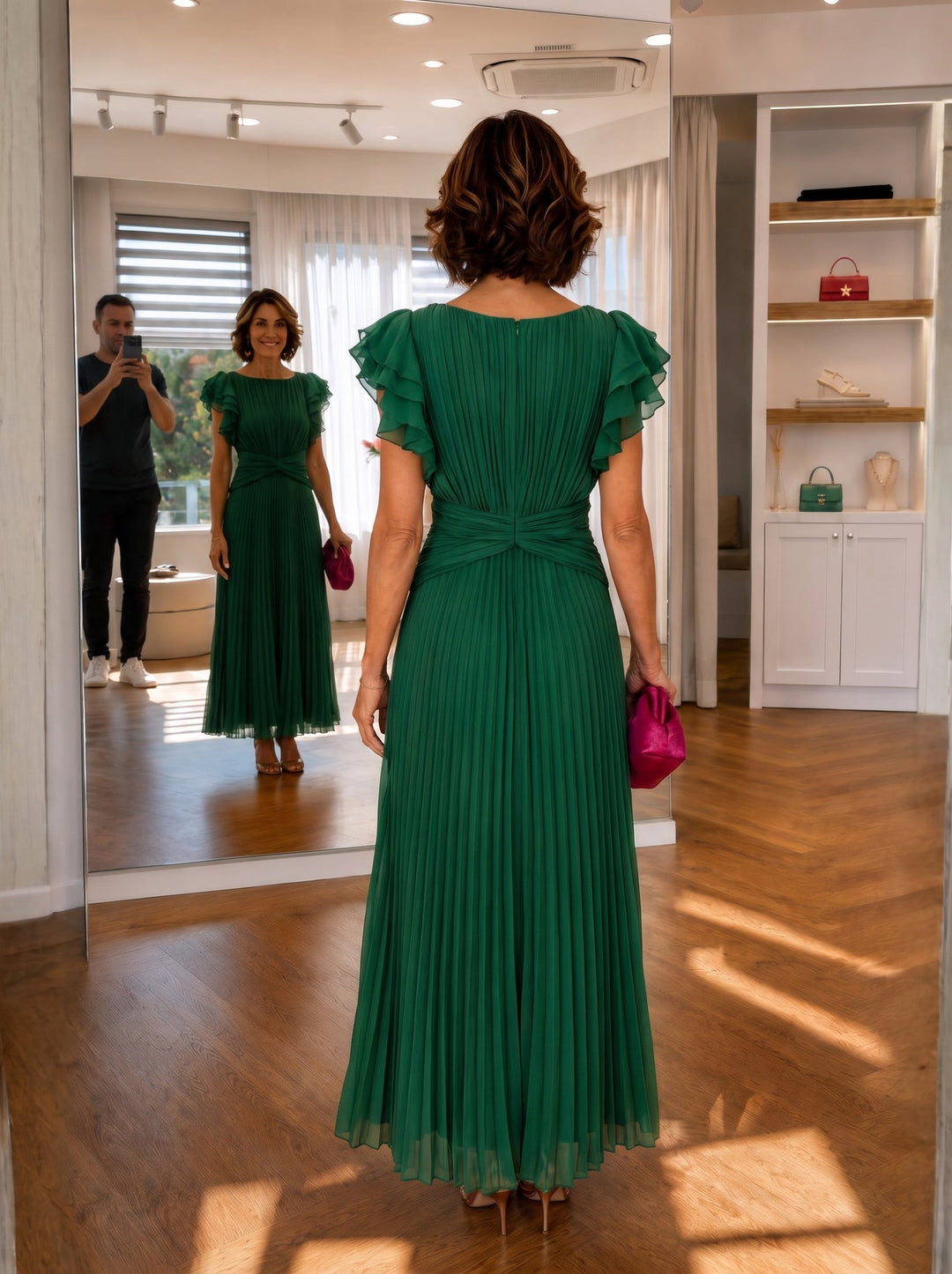 Rosalie | Pleated Occasion Maxi Dress