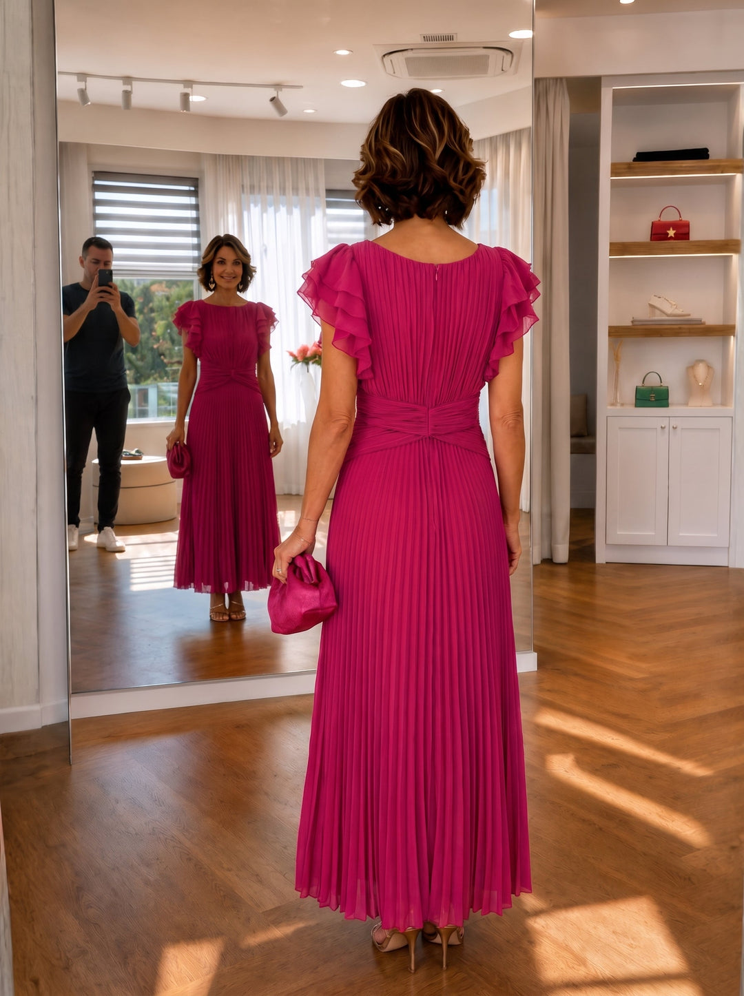 Rosalie | Pleated Occasion Maxi Dress
