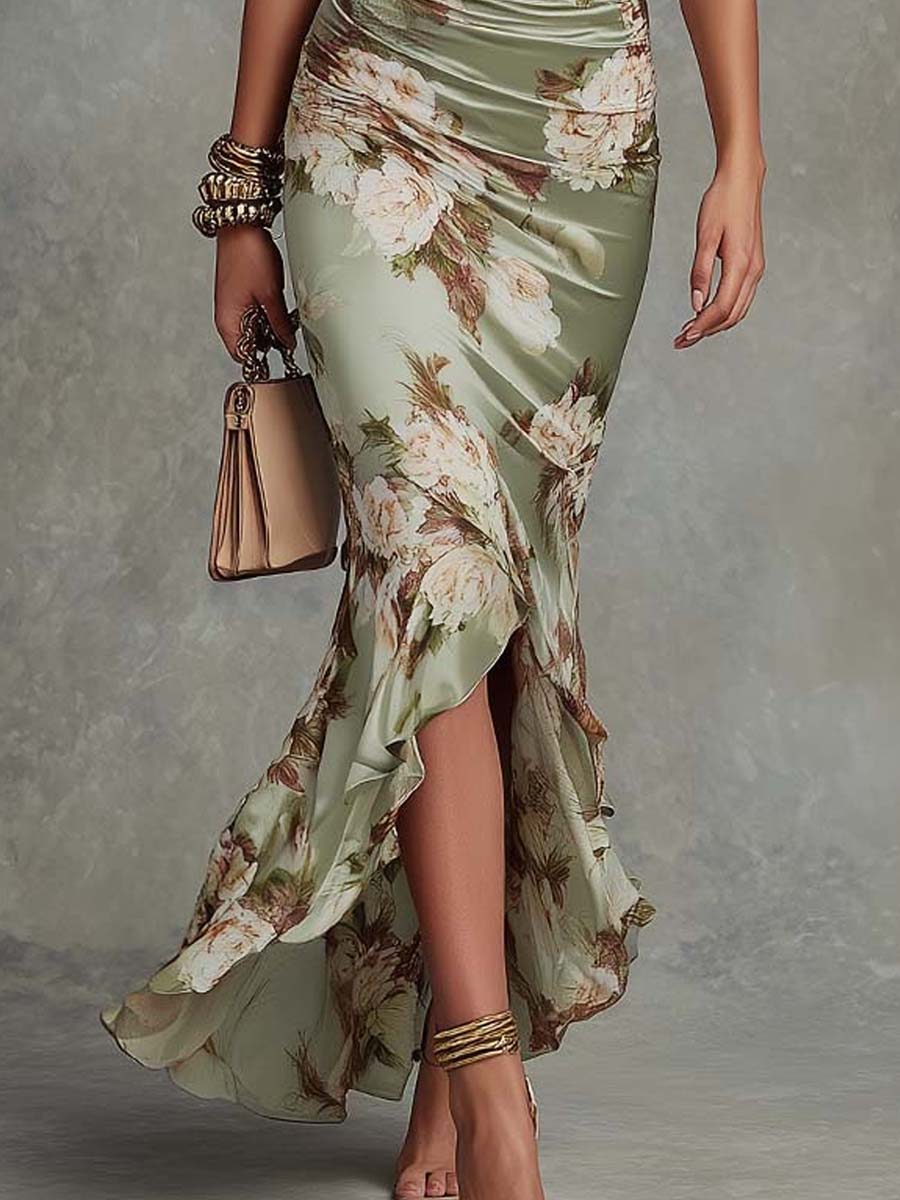 Valentina | Floral Ruffle Maxi Dress