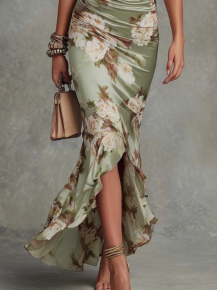 Valentina | Floral Ruffle Maxi Dress