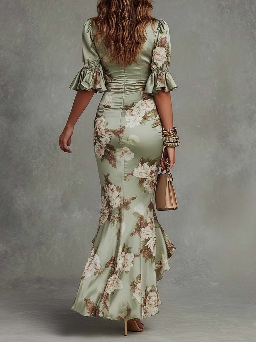 Valentina | Floral Ruffle Maxi Dress