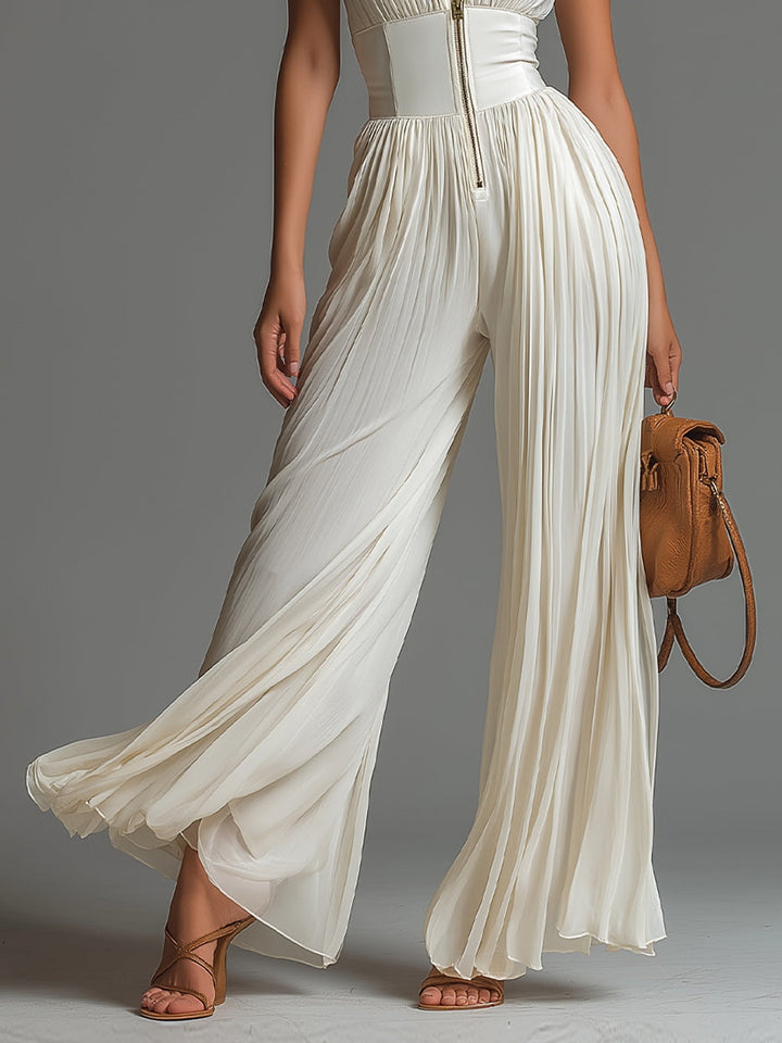 Emilia | Pleated Wide-Leg Jumpsuit