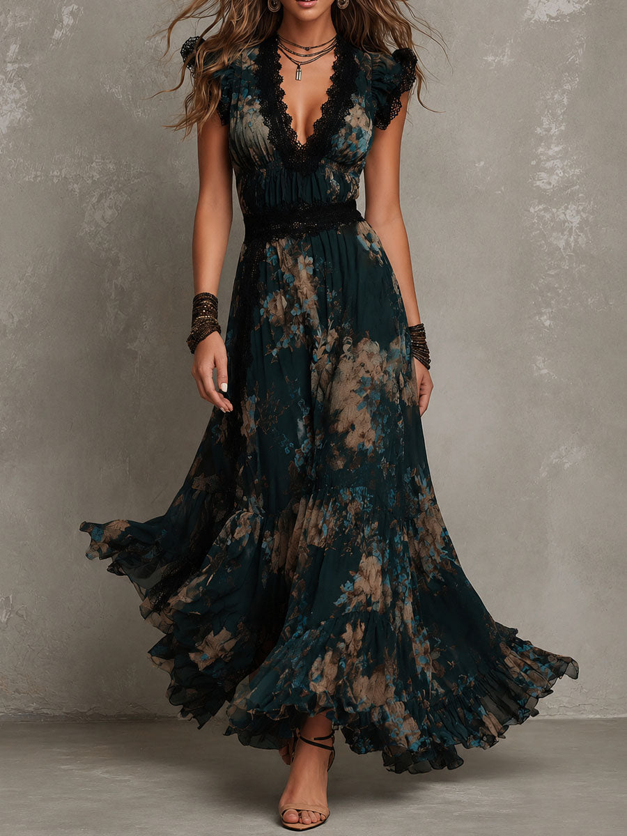 Odette | Lace Detail Maxi Dress