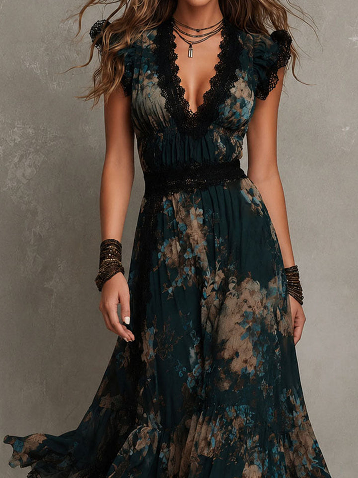 Odette | Lace Detail Maxi Dress
