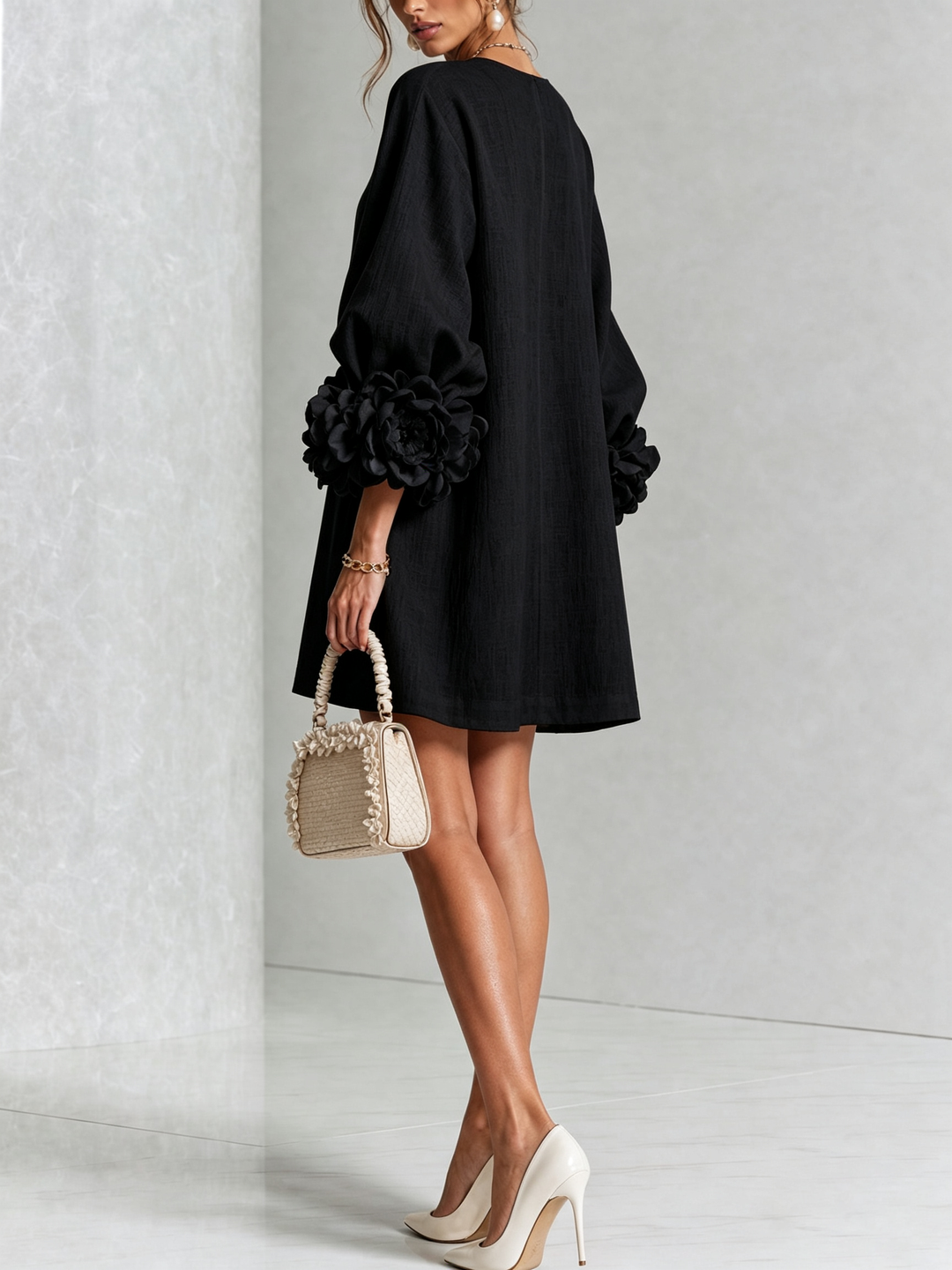 Amelie | Floral Sleeve Mini Dress