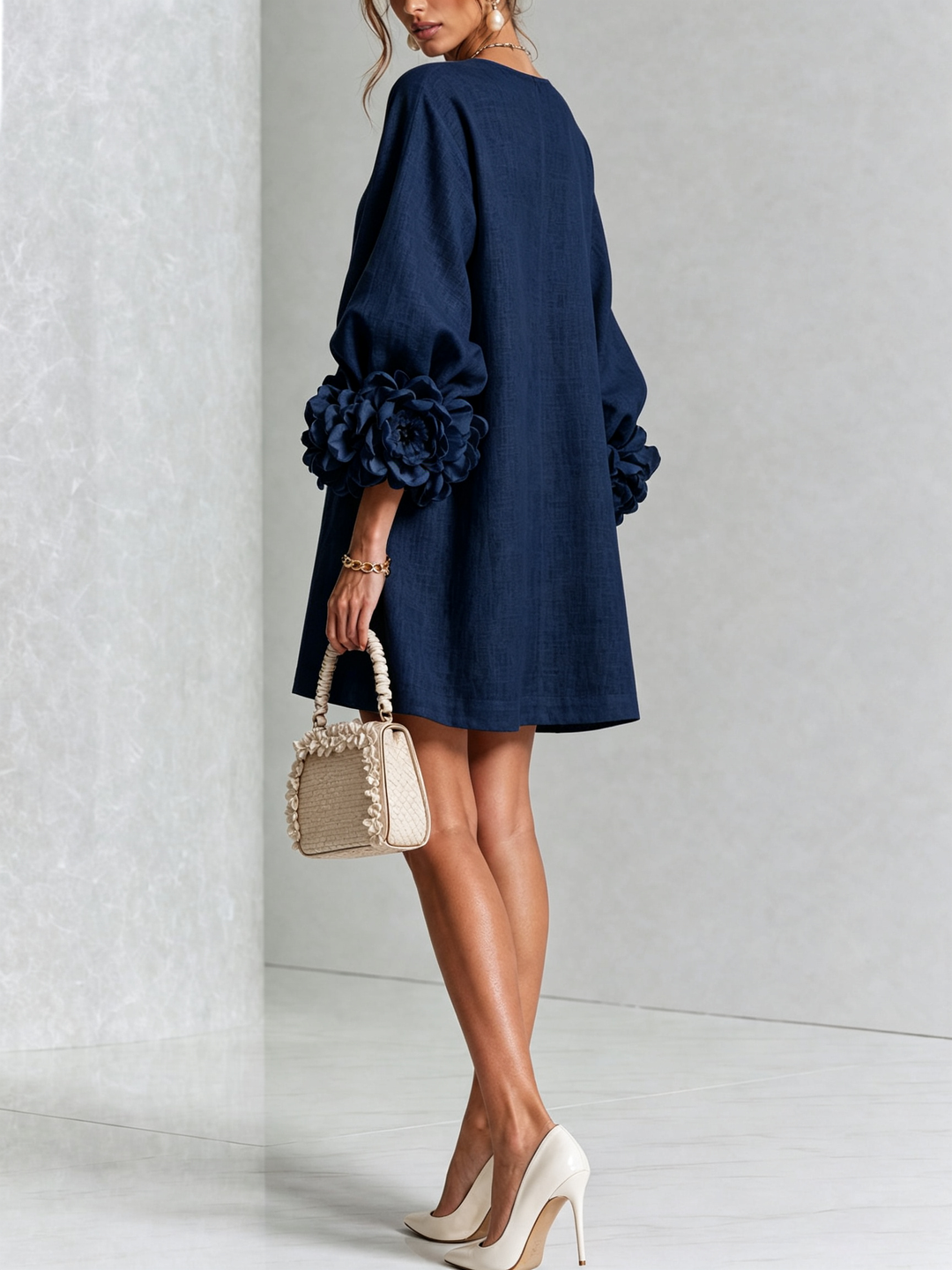 Amelie | Floral Sleeve Mini Dress