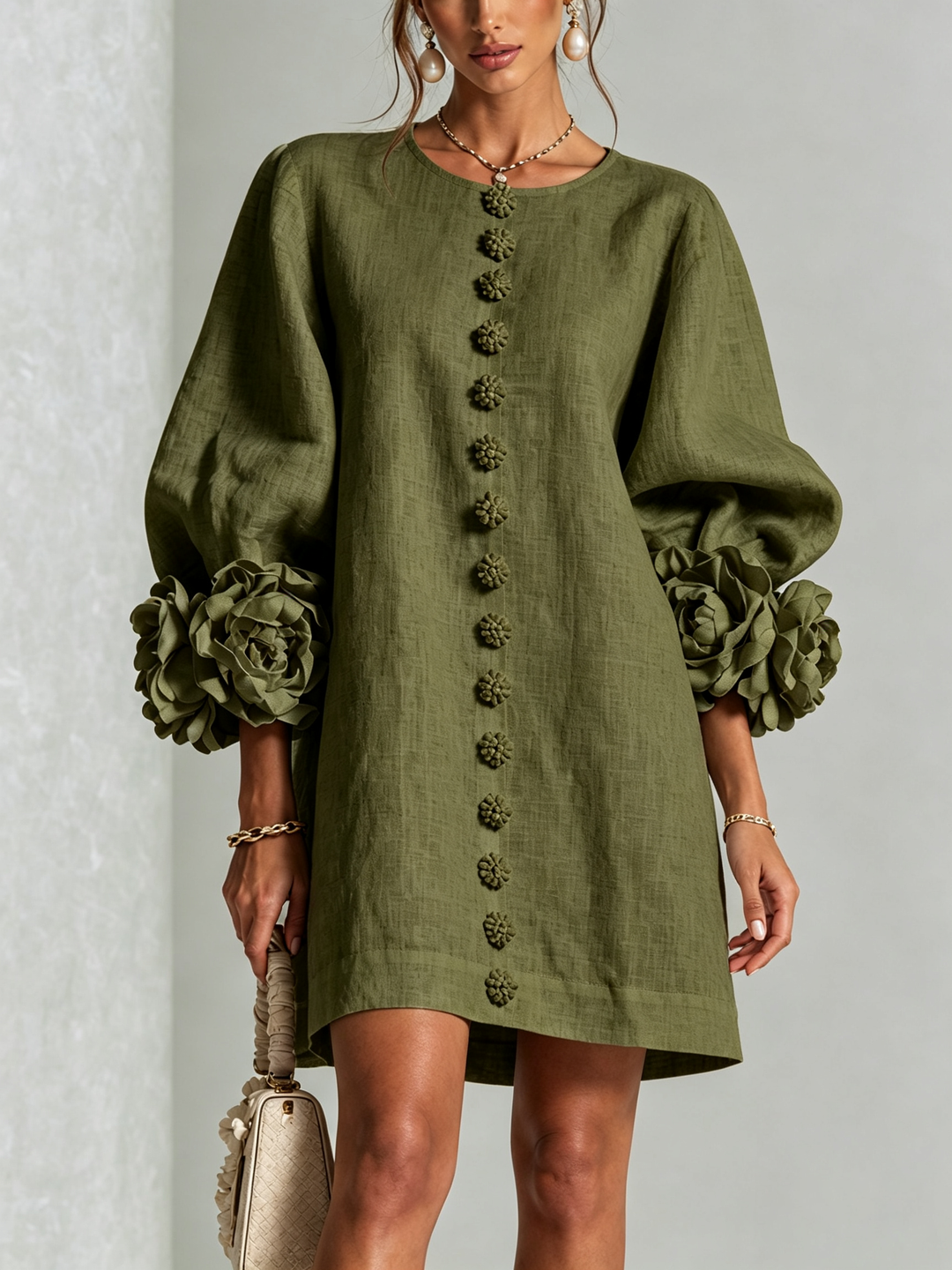 Amelie | Floral Sleeve Mini Dress