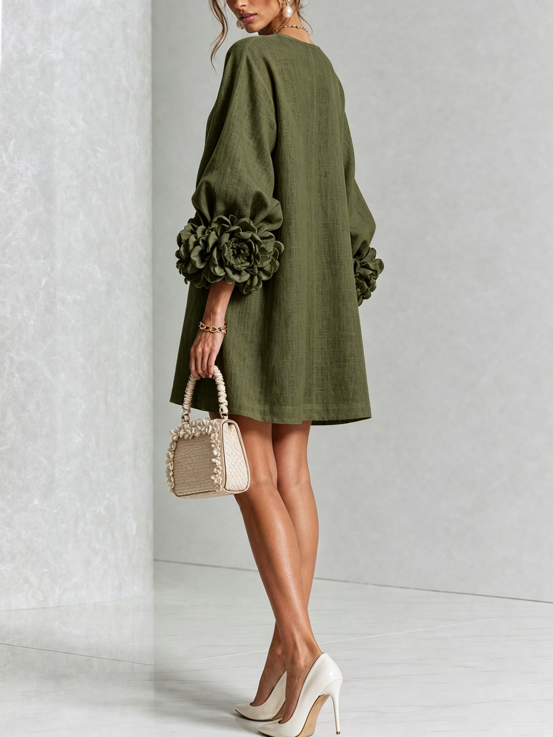 Amelie | Floral Sleeve Mini Dress