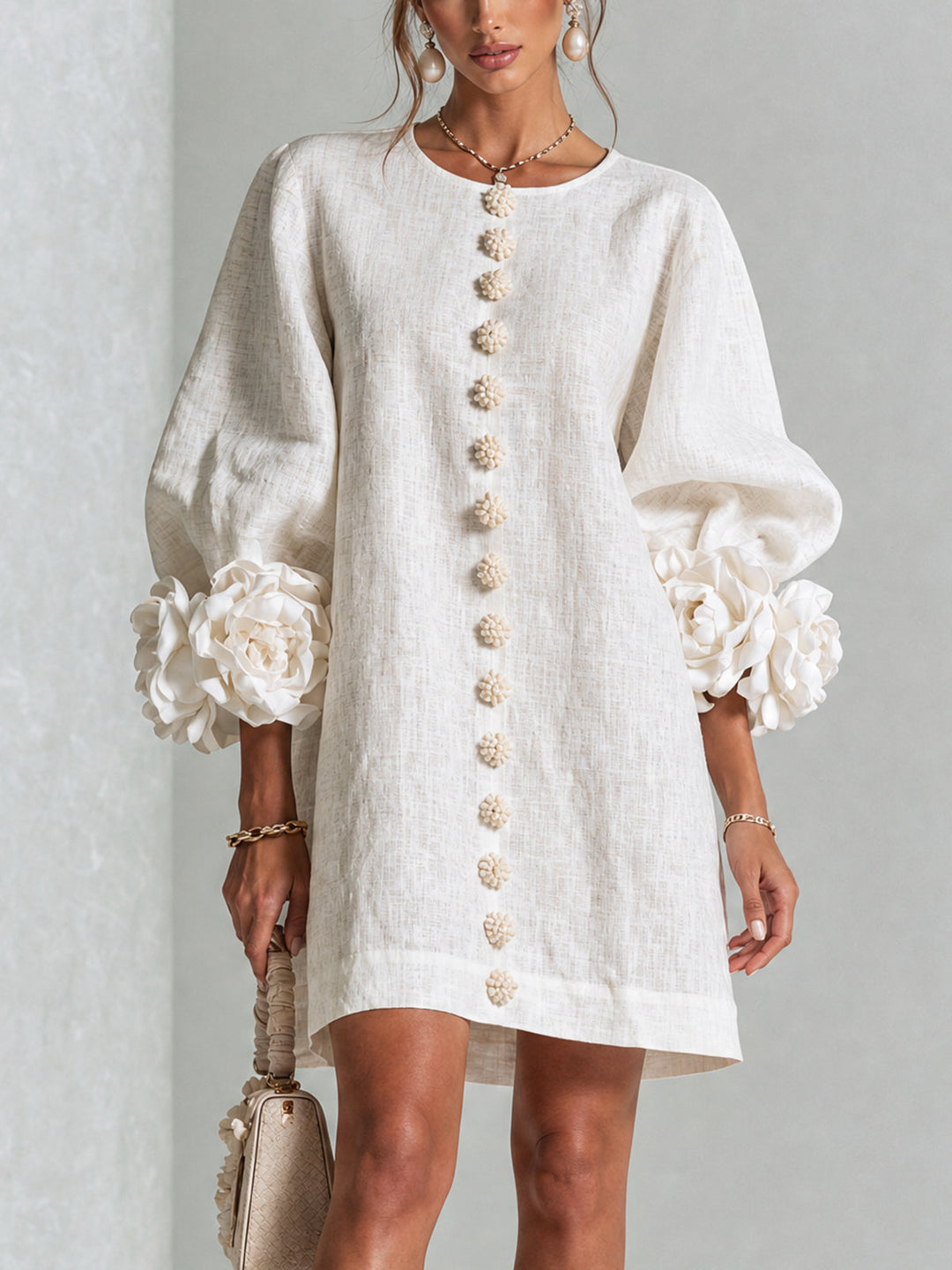Amelie | Floral Sleeve Mini Dress