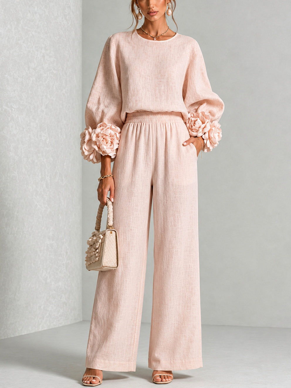 Isabelle | Floral Sleeve Two-Piece Set
