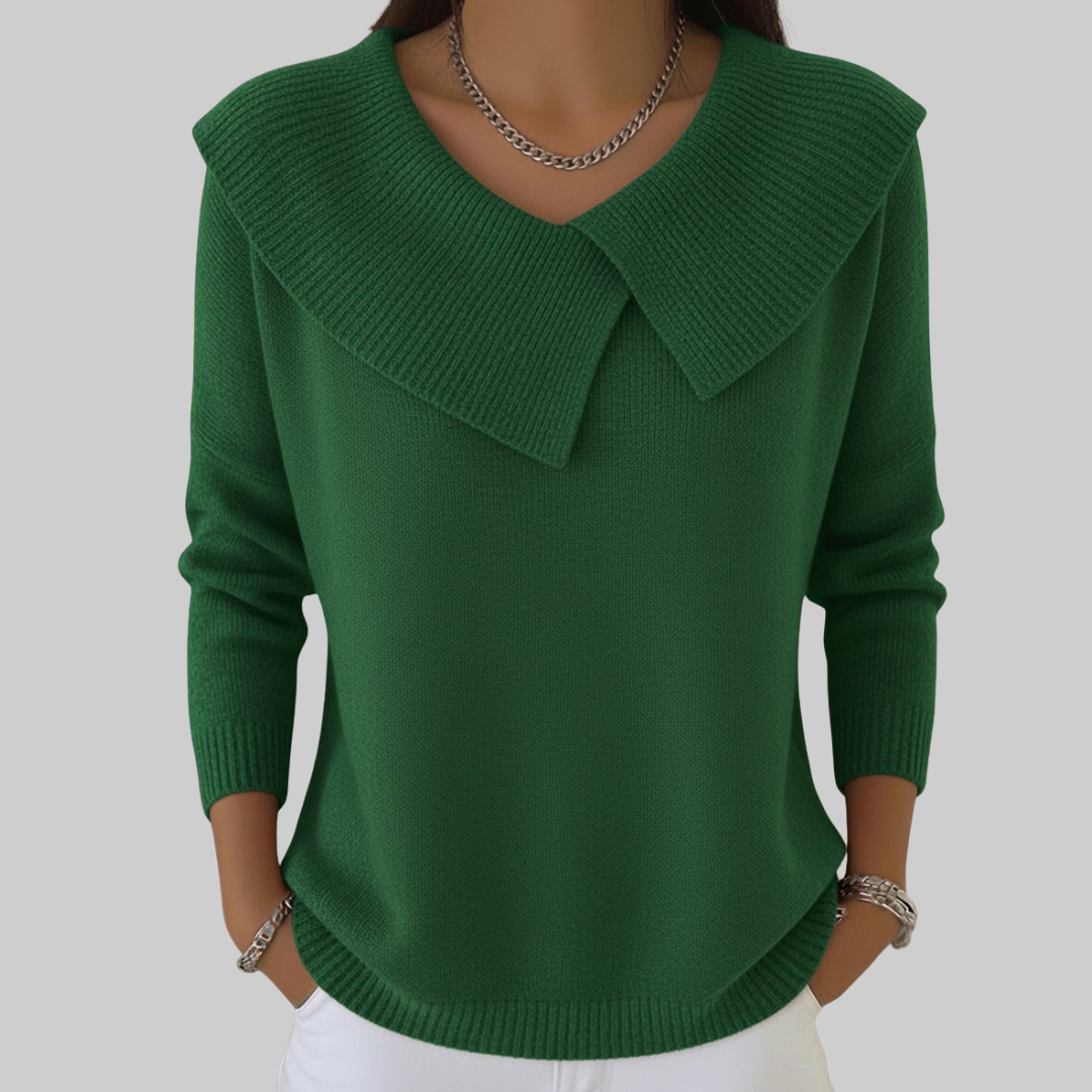 Juliette | Statement Collar Knit Sweater