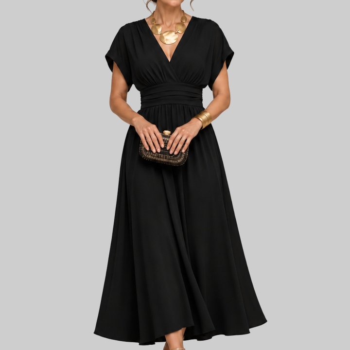 Celestine | Elegant V-Neck Maxi Dress