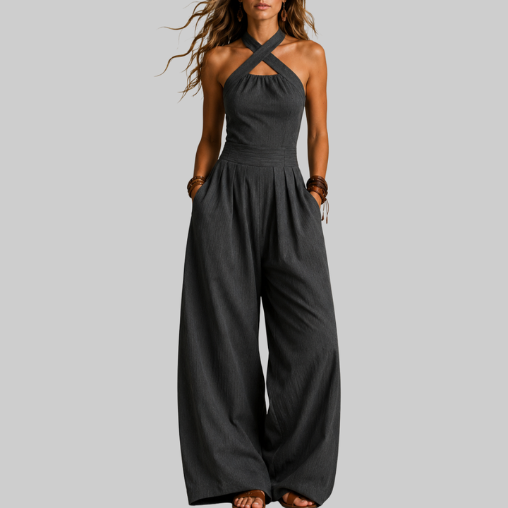 Marielle | Halter Wide-Leg Jumpsuit