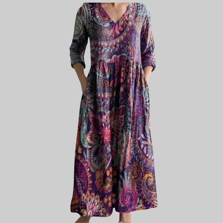 Lucinda | Paisley Pocket Maxi Dress