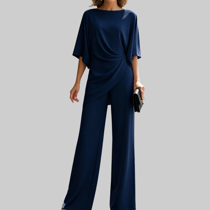 Estelle | Draped Wide-Leg Pant Set
