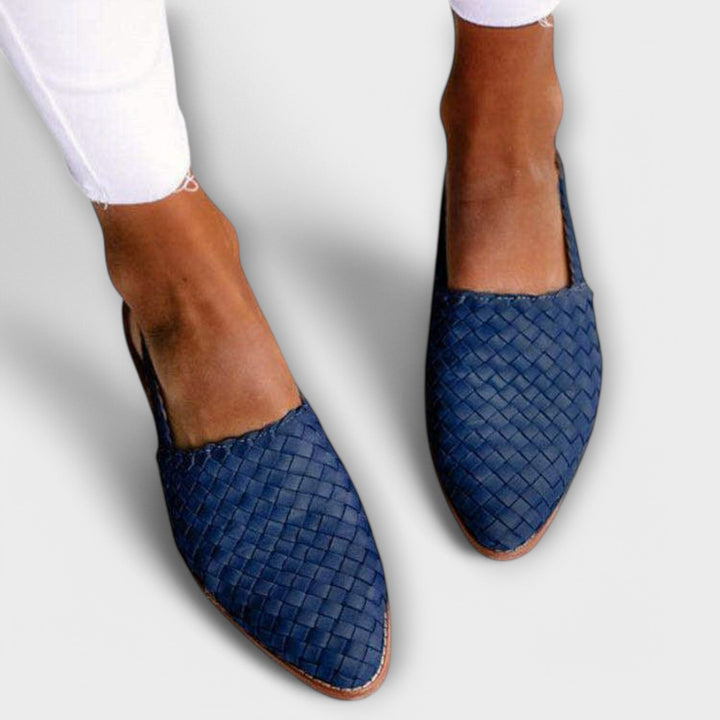 Alora | Woven Slingback Loafers