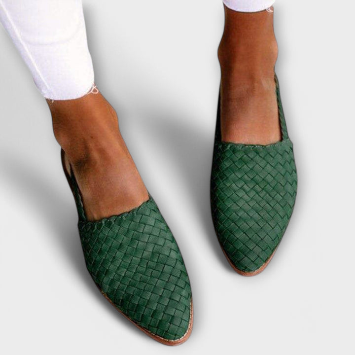Alora | Woven Slingback Loafers