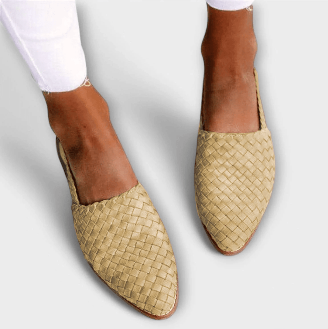 Alora | Woven Slingback Loafers