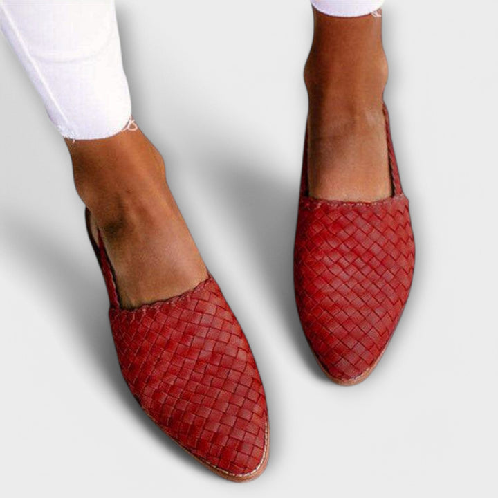 Alora | Woven Slingback Loafers