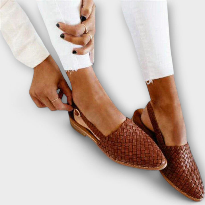 Alora | Woven Slingback Loafers