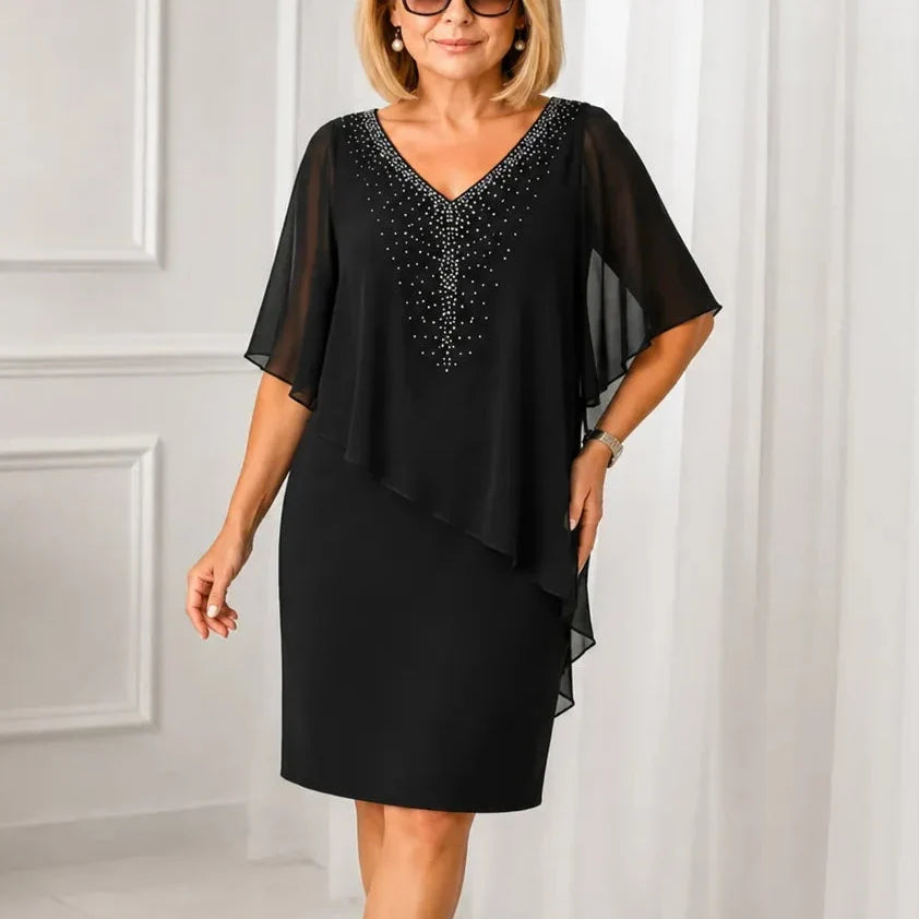 Celestine | Embellished Chiffon Overlay Dress