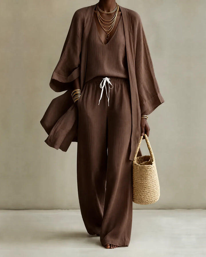Annalise | Relaxed Three-Piece Pant Set