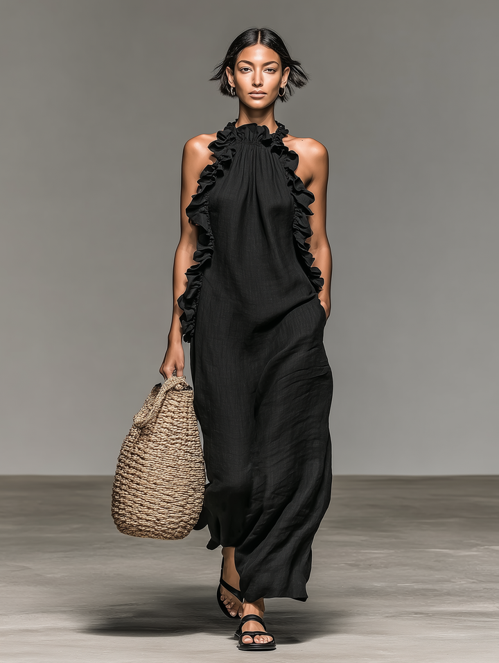Noemi | Ruffle Detail Maxi Dress