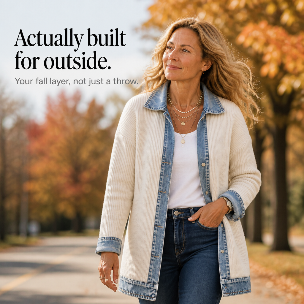 Tessa | Contrast Knit Cardigan