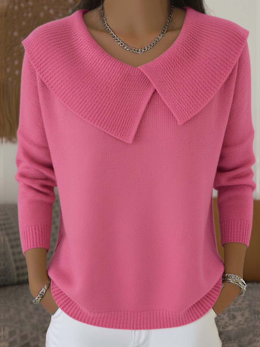 Juliette | Statement Collar Knit Sweater