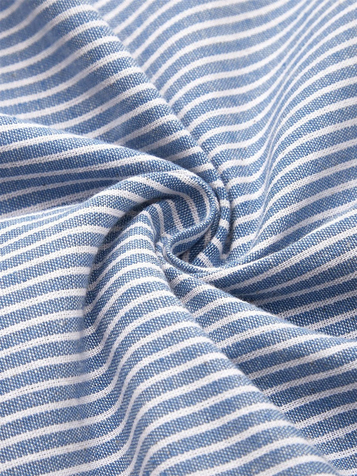 Elara | Striped Button Midi Dress