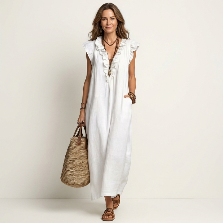 Amara | Ruffle Detail Maxi Dress