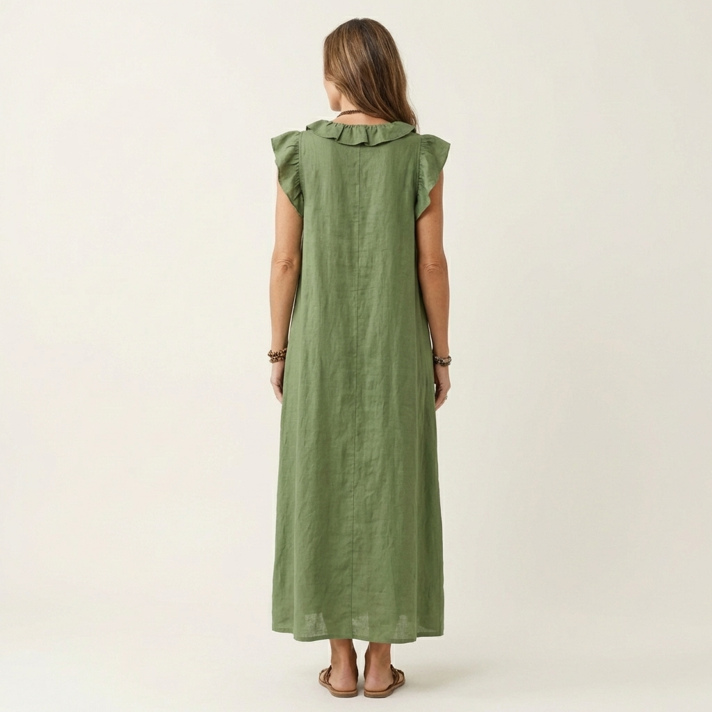 Amara | Ruffle Detail Maxi Dress