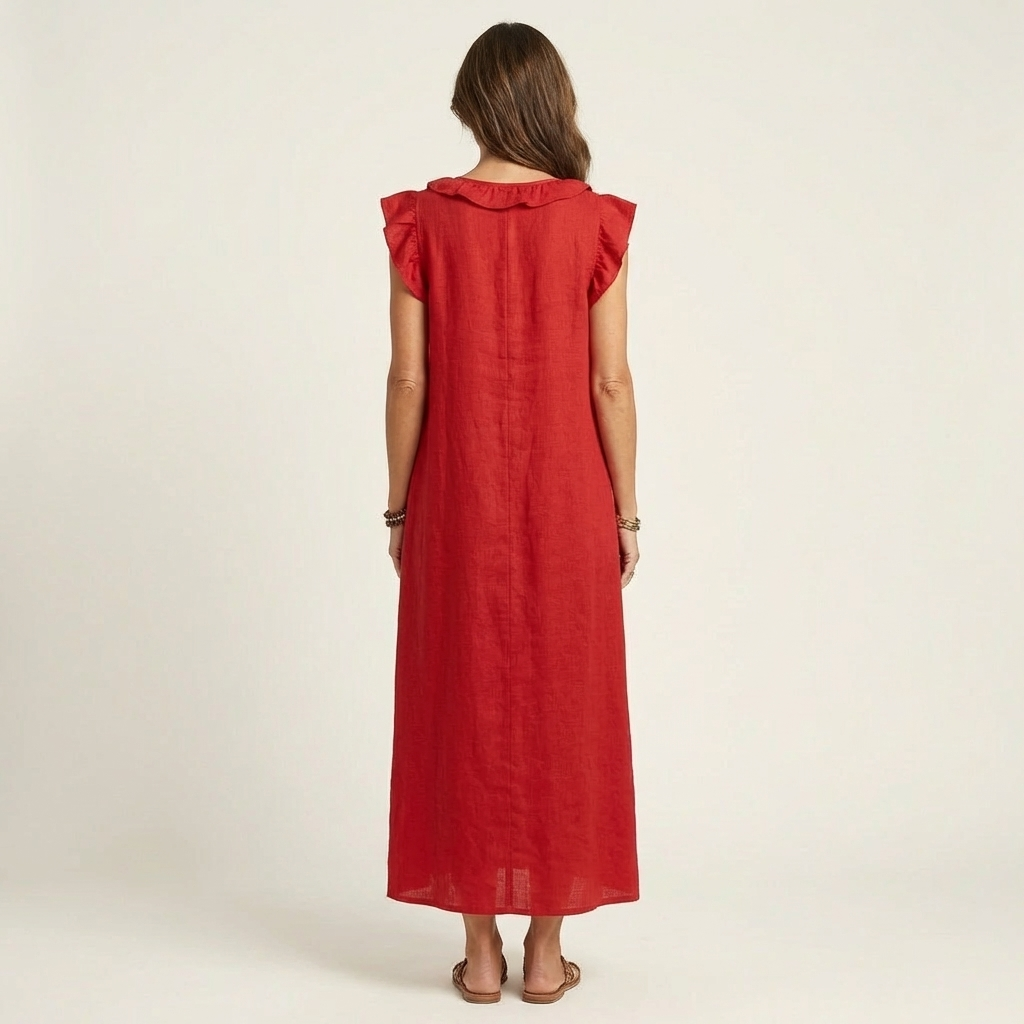 Amara | Ruffle Detail Maxi Dress