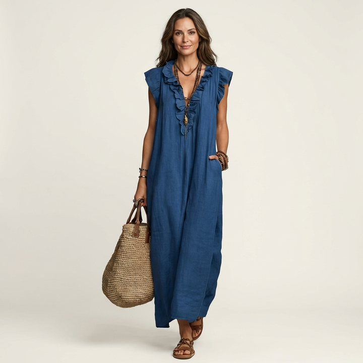 Claire | Ruffle Detail Maxi Dress