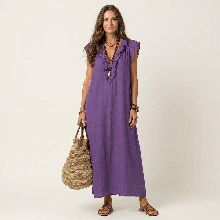 Amara | Ruffle Detail Maxi Dress