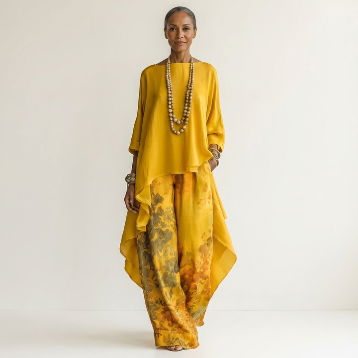 Liana | Flowing Two-Piece Pant Set