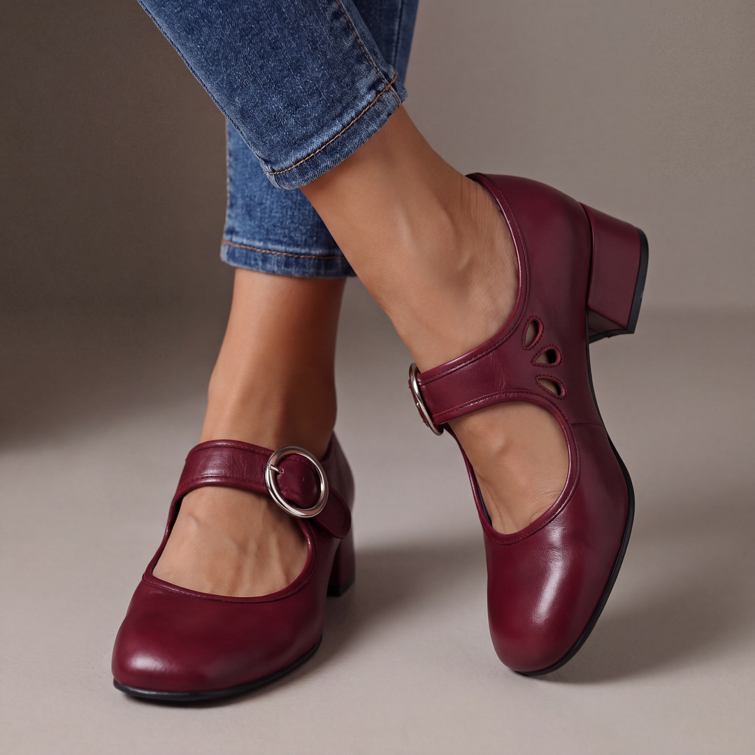Nina | Buckle Heel Shoes