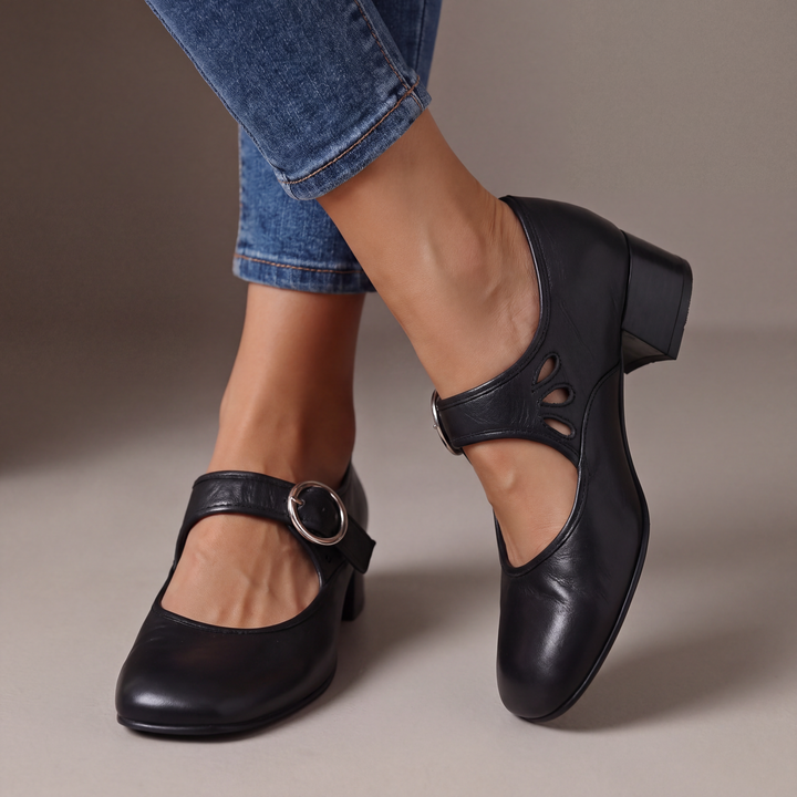 Nina | Buckle Heel Shoes
