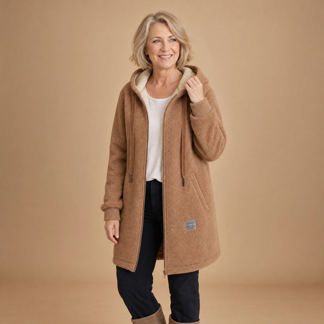 Loretta | Sherpa-Lined Hooded Coat